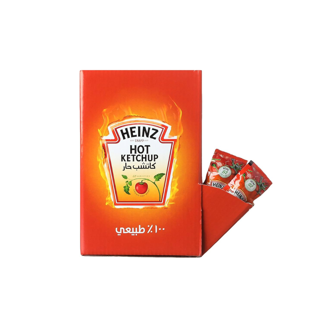 هاينز كاتشب ظرف حار  6 علب 150 ظرف *9 جرام